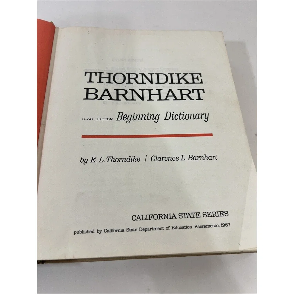 Vintage‎ Book - 1968 Thorndike Barnhart Star Edition Beginning Dictionary